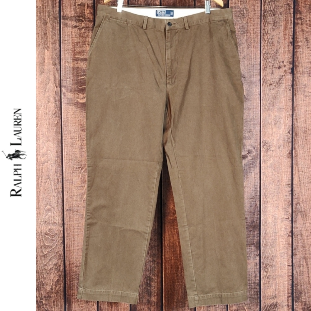 40x32 Vtg Classic Polo Brown Chino Excellent Condition